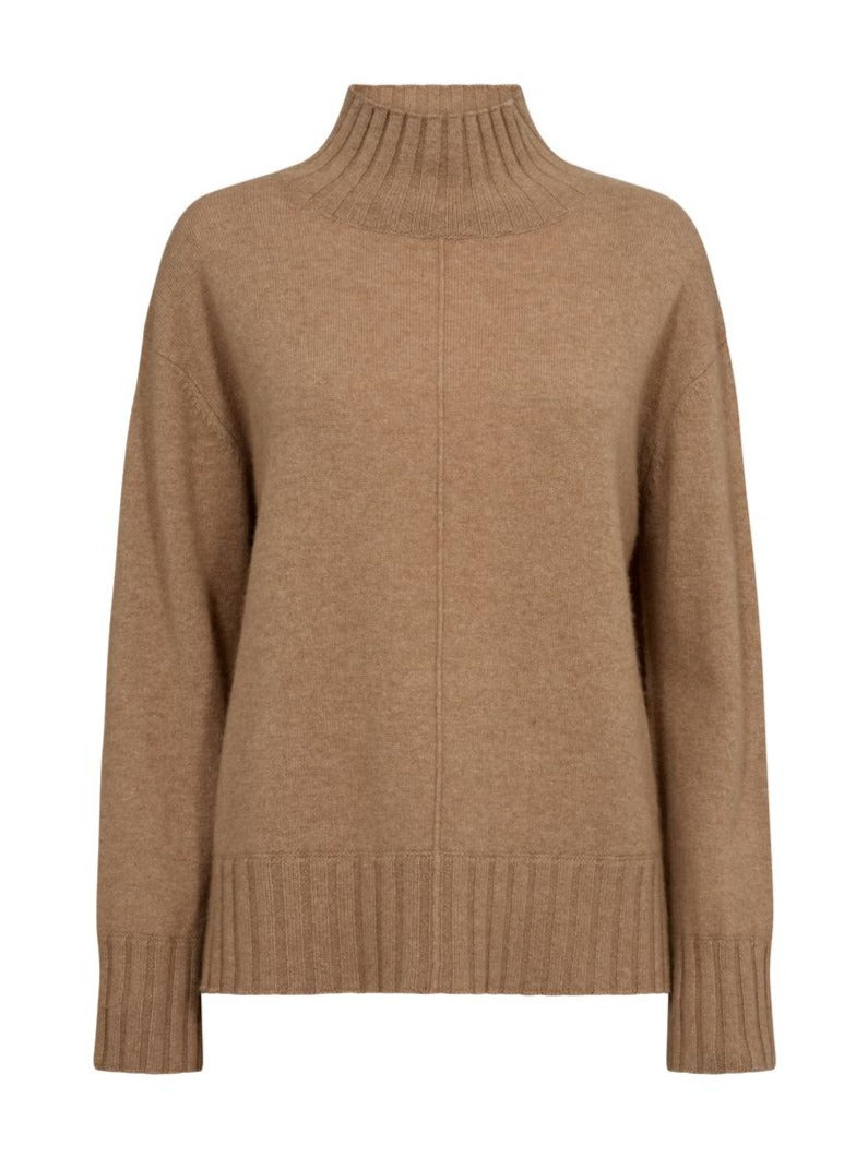 Mos Mosh Aima Cashmere High Neck - Tannin