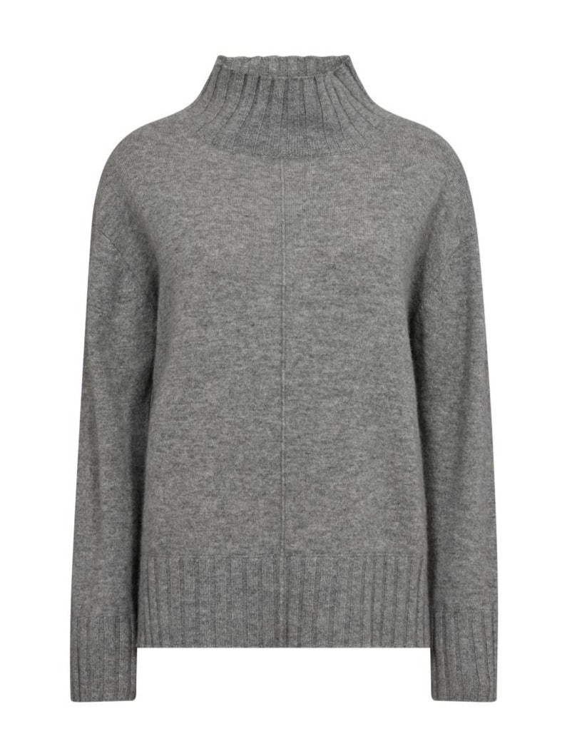 Mos Mosh Aima Cashmere High Neck - Sharkskin