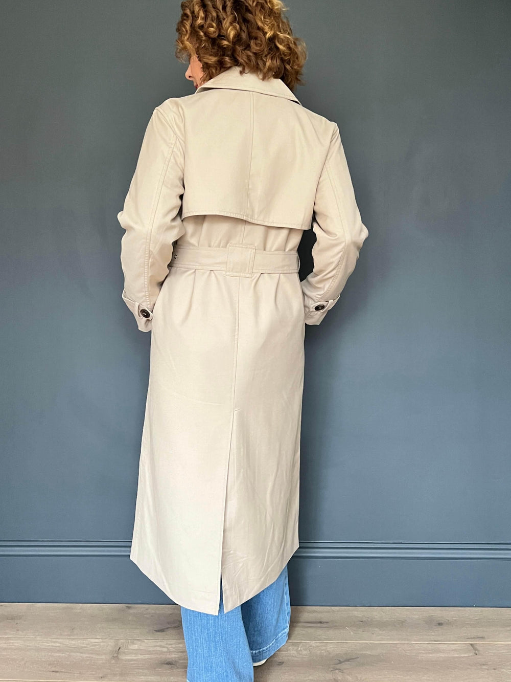 Rino and Pelle Gail Long Trench Coat - Beach - Taylor Bell