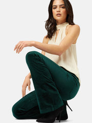 Traffic People Bratter Flare Trouser - Green - Taylor Bell