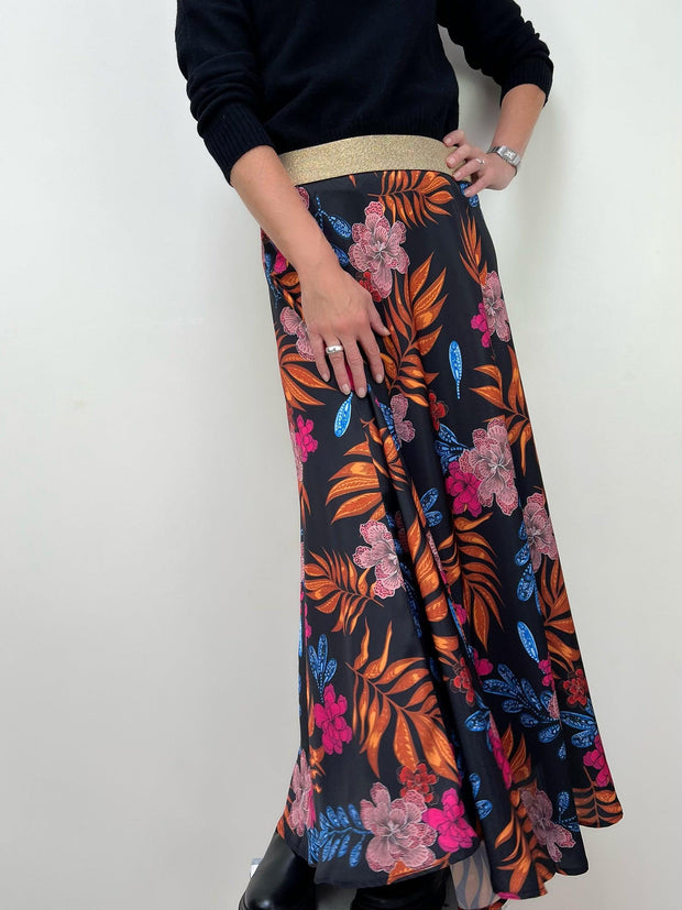 Cora Skirt in Black Floral - Taylor Bell